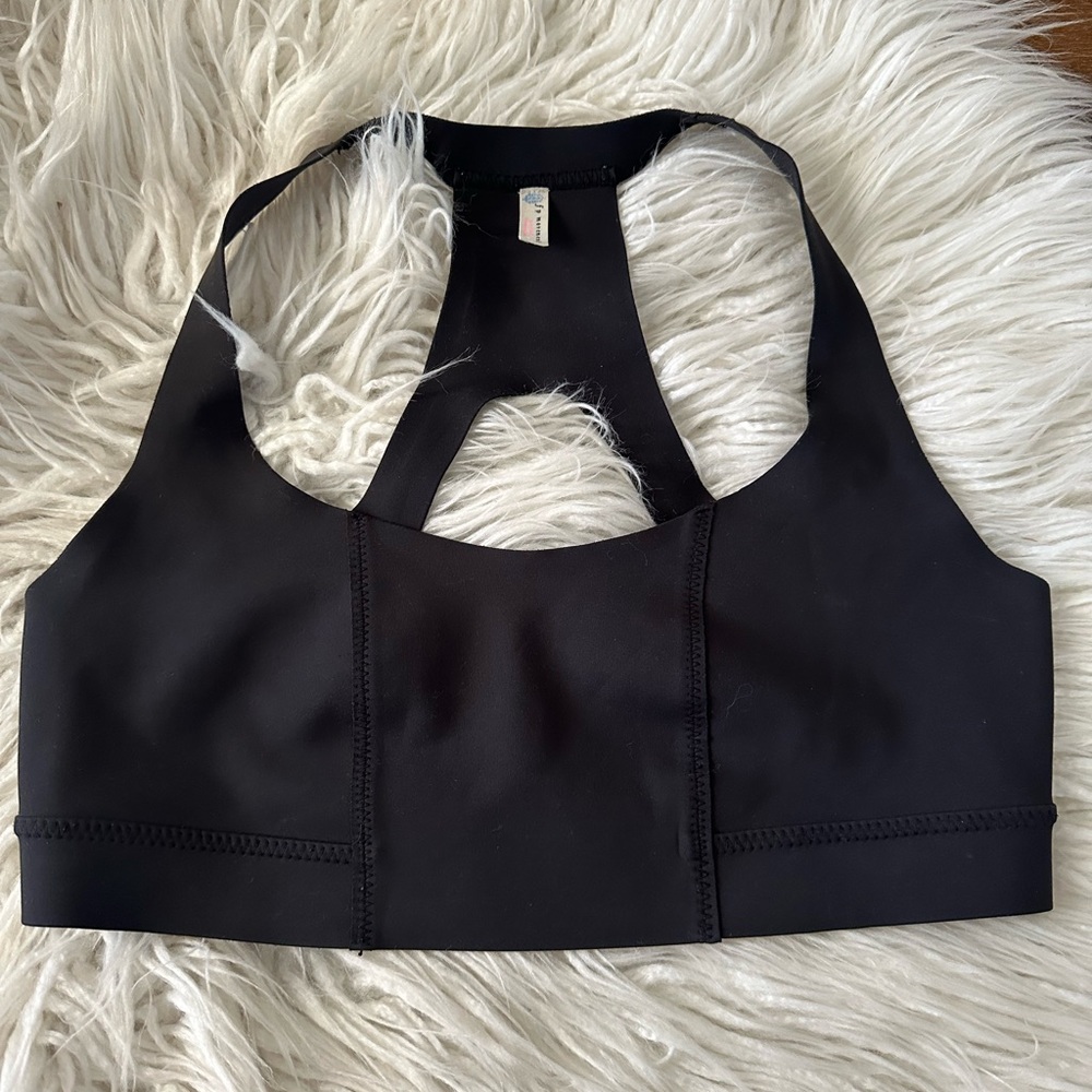 Free People Movement blaze sports bra solid black size M
